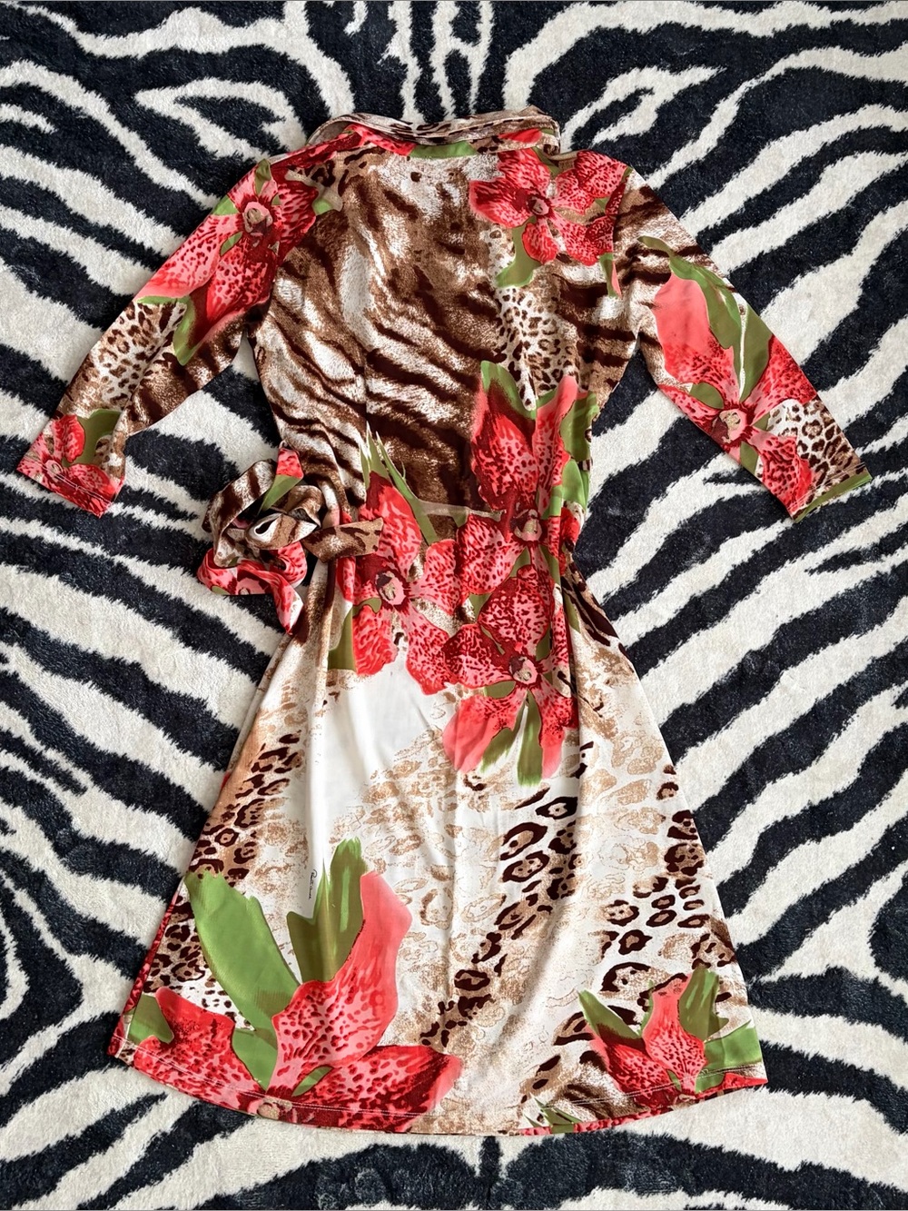 Vintage Roberto Cavalli Orchid Animal Print Dress - Picture 3 of 13